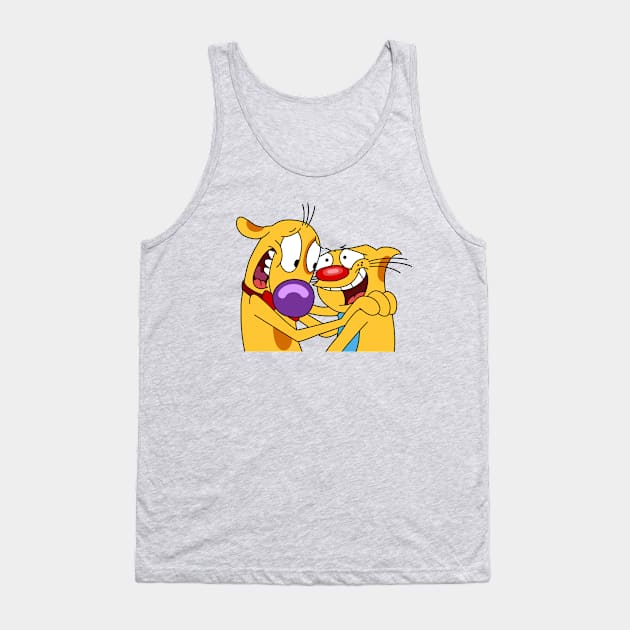 BFF Catdog Tank Top by cariespositodesign